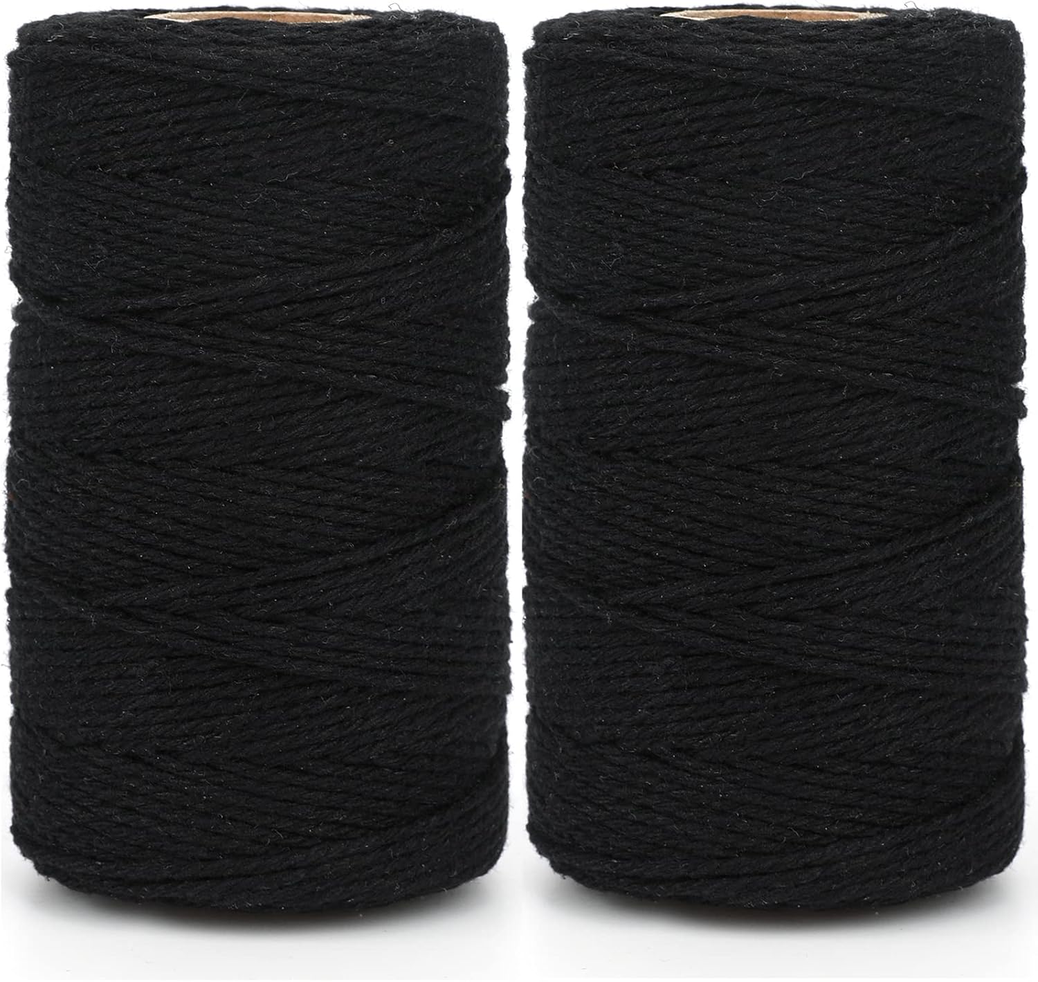 G2PLUS 200M Black Cotton String Twine -2MM Craft Cotton Cord - Cotton Thread Twi...