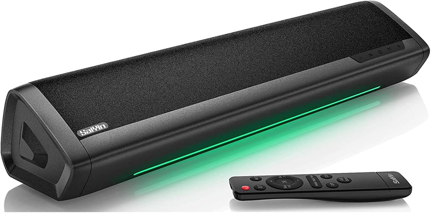 Saiyin Sound Bar for TV, Soundbar with Bluetooth 5.3,Optical, AUX Inputs, 17-Inc...