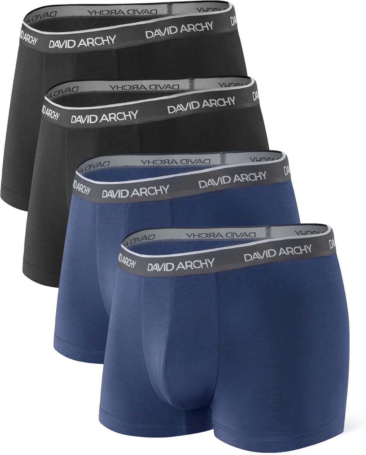 DAVID ARCHY Mens Trunks Underwear Soft Breathable Rayon Made from Bamboo Trunk N...