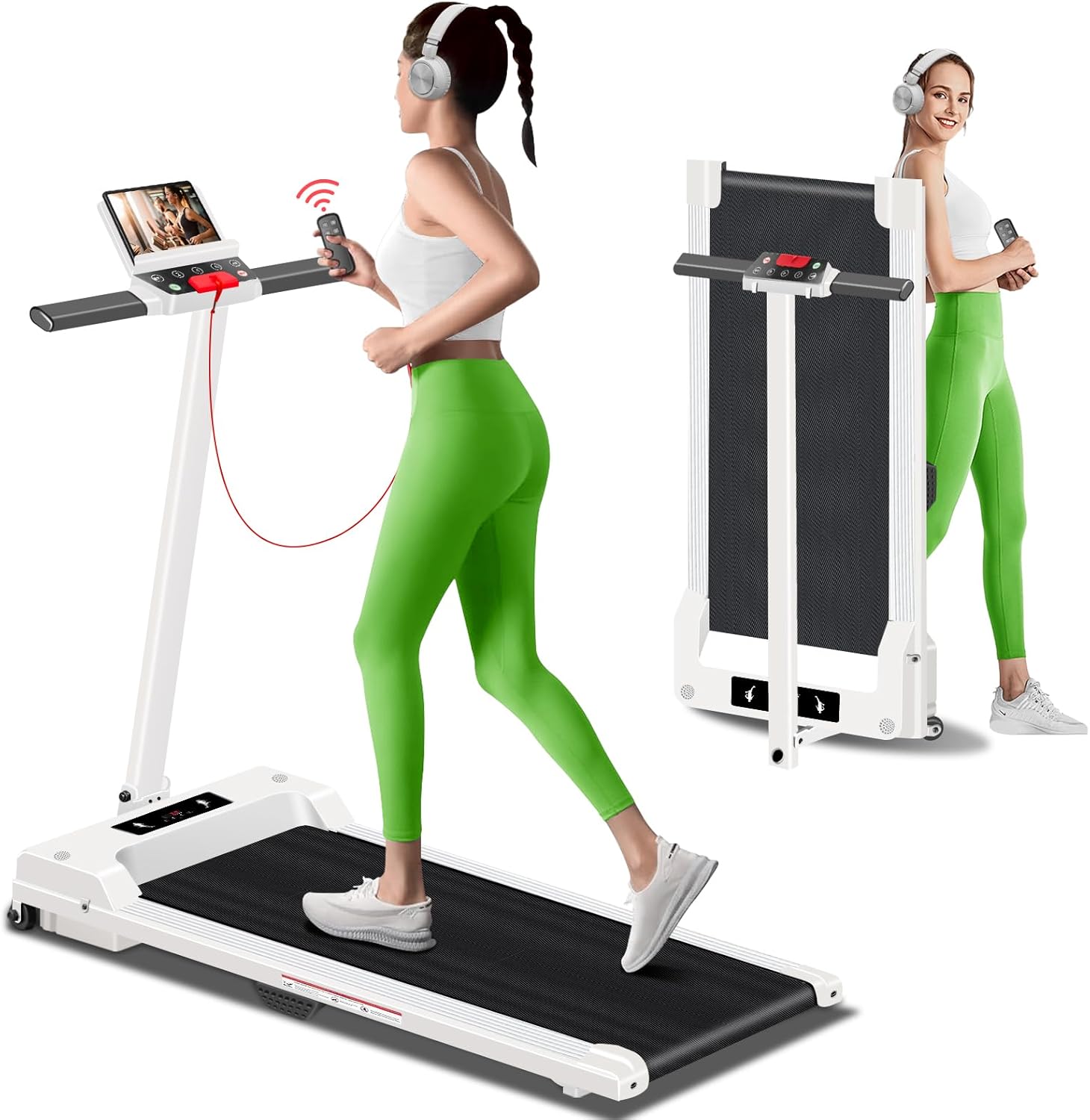 Treadmill for Home, Treadmill with Handles, 3.0HP Portable Foldable Treadmills f...