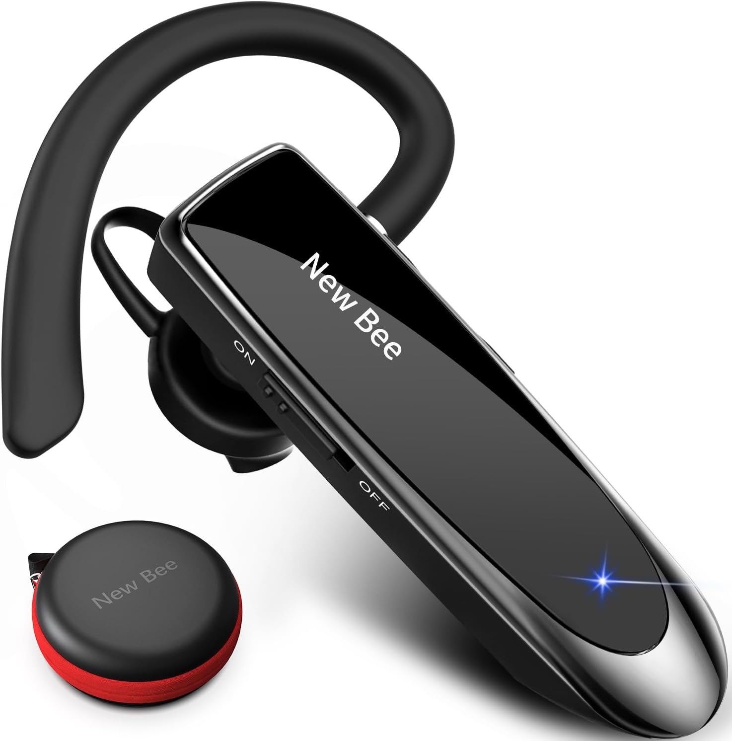 New bee Handsfree Bluetooth Earpiece, Wireless Bluetooth Headset with Microphone...