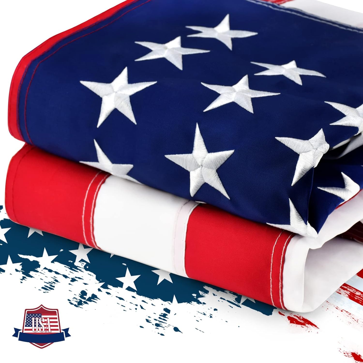 100% Made in USA American Flags 3x5 Ft Outside,American Flag Outdoor Heavy Duty,...