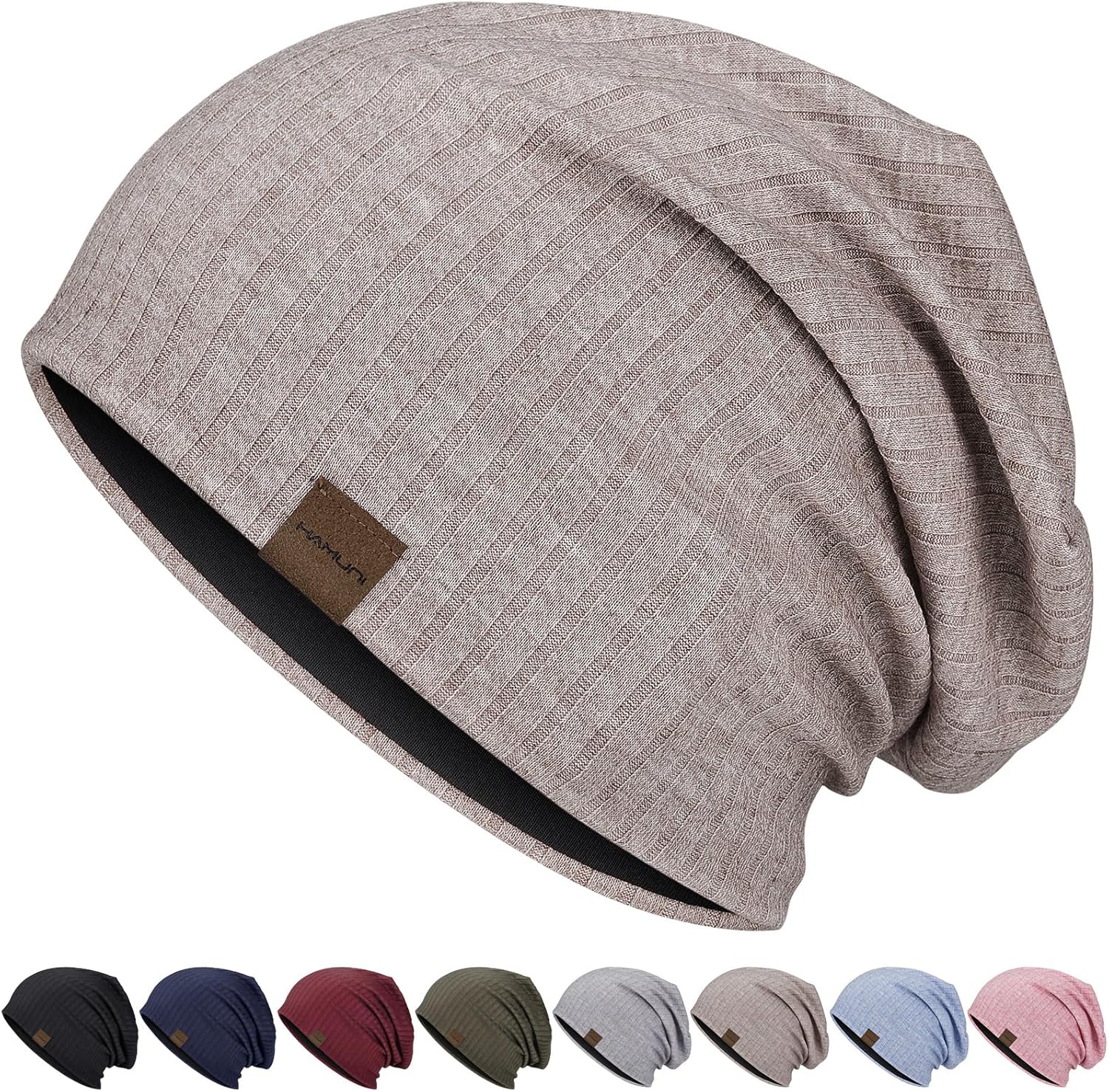 HAMUNI Slouchy Beanie Hip-Hop Soft Lightweight Running Beanie Hat Breathability...