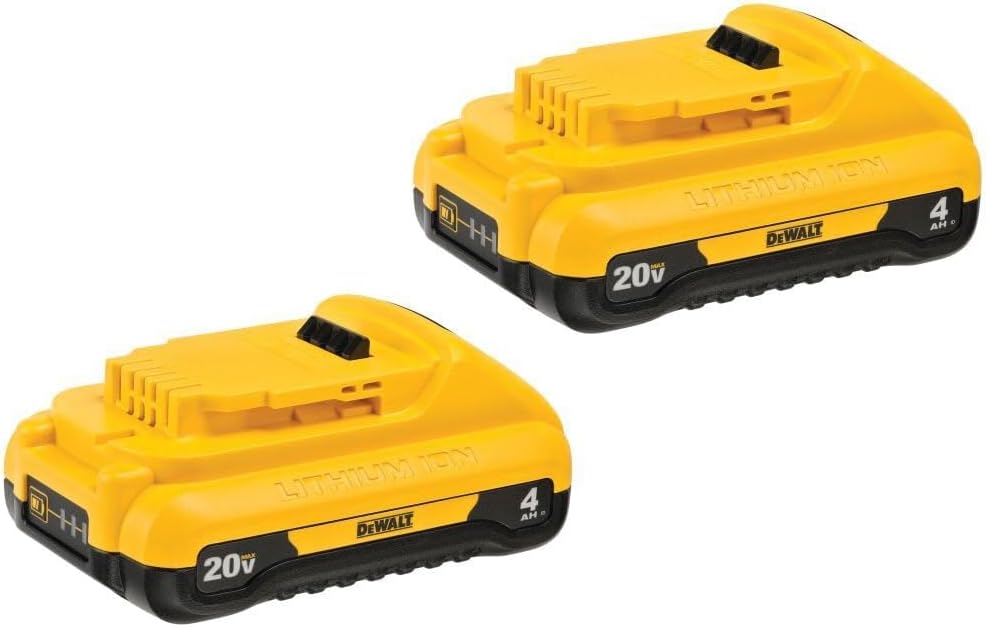 DEWALT 20V MAX 4 Ah Lithium Ion Battery 2-Pack (DCB240-2) 2 Count (Pack of 1)