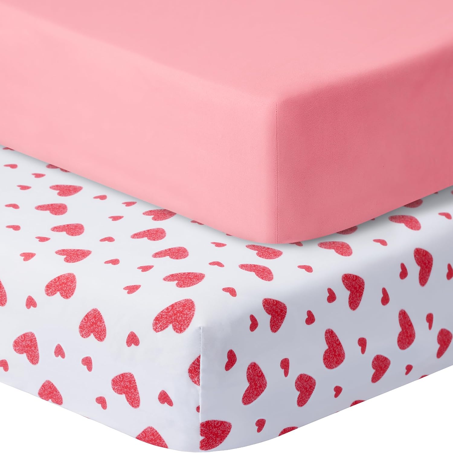 Baby Crib Sheets for Boys Girls, 2 Pack Fitted Crib Sheet for Standard Crib and...