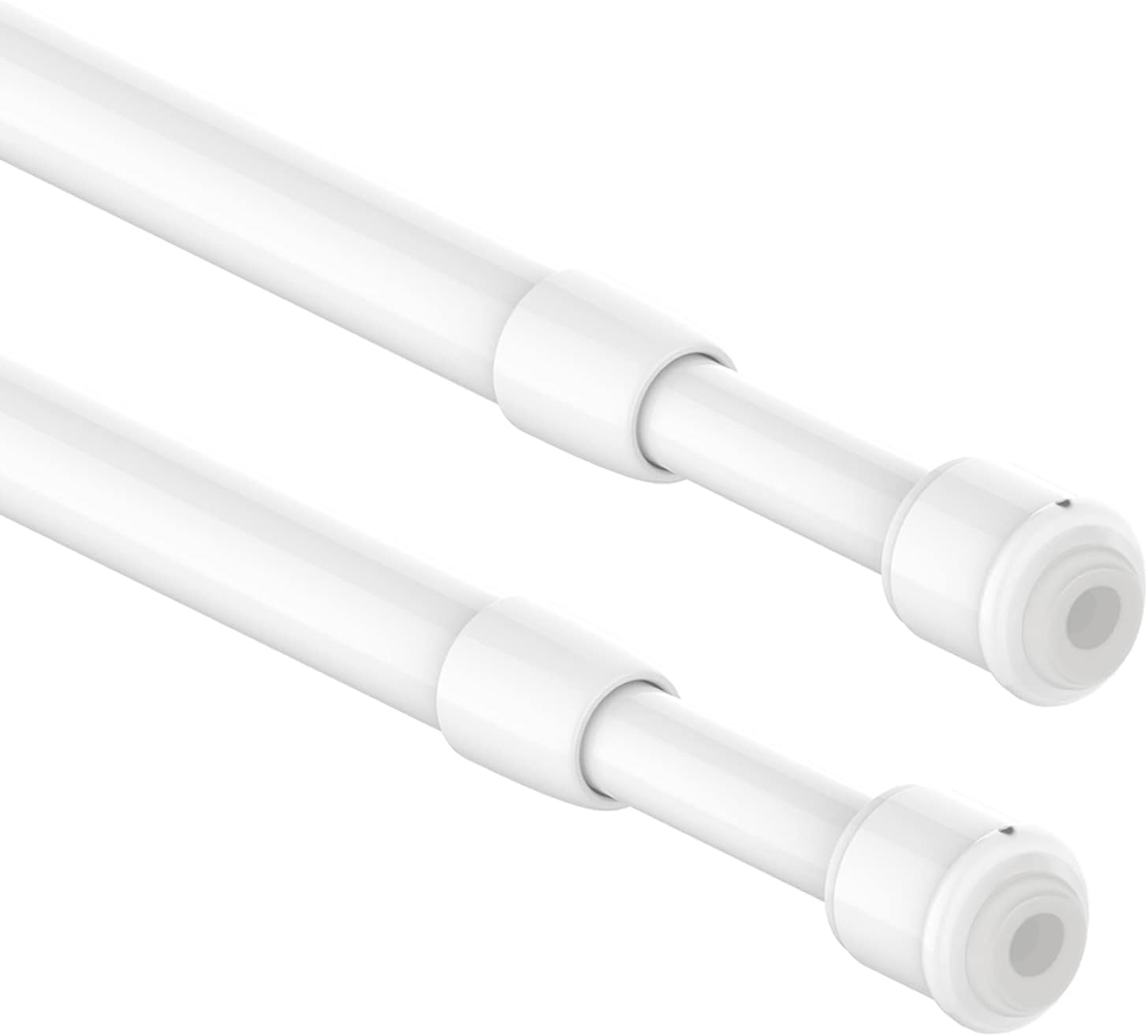 2Pcs Small Tension Rods for Cupboards, Net Curtain Extendable Tension Rod, No Dr...