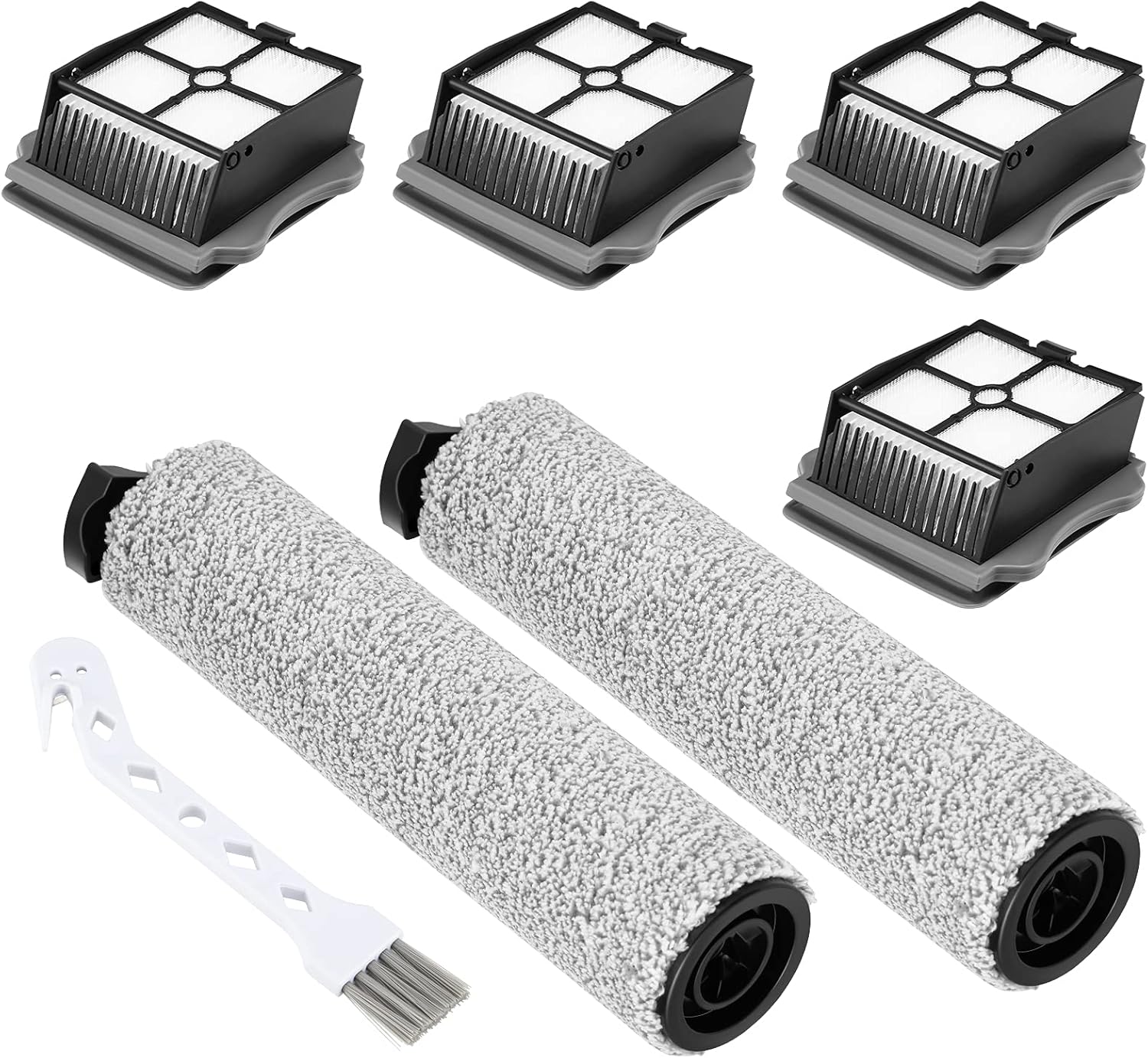 2+4 Pack Brush Roller and HEPA Filter Set Compatible with Tineco iFloor 3/ Floor...