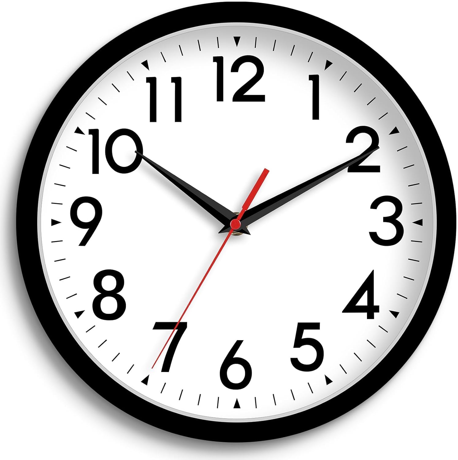 Wall Clock Small Analog 8 Inch Silent Non Ticking Battery Operated Modern Simple...