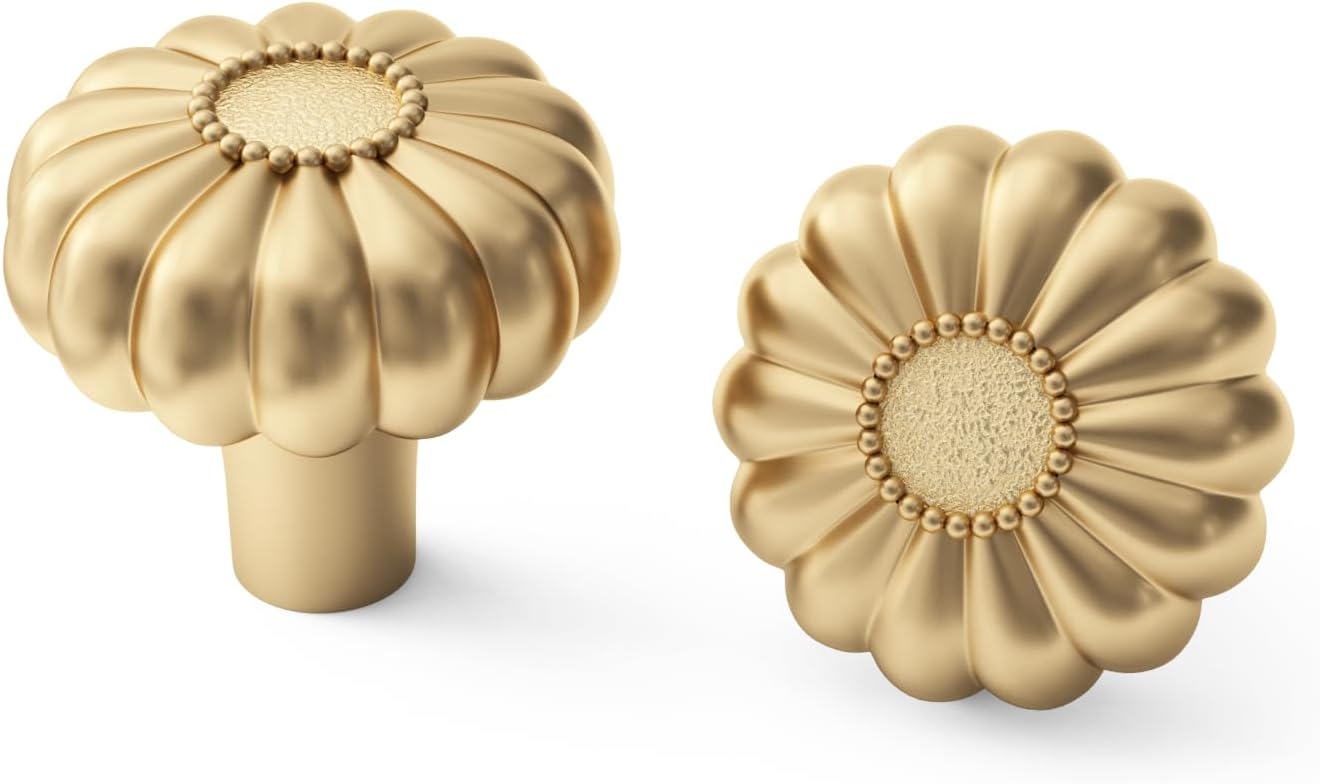 goldenwarm 6 Pack Gold Dresser Knobs for Drawer Knob for Cabinet Pulls Hardware...