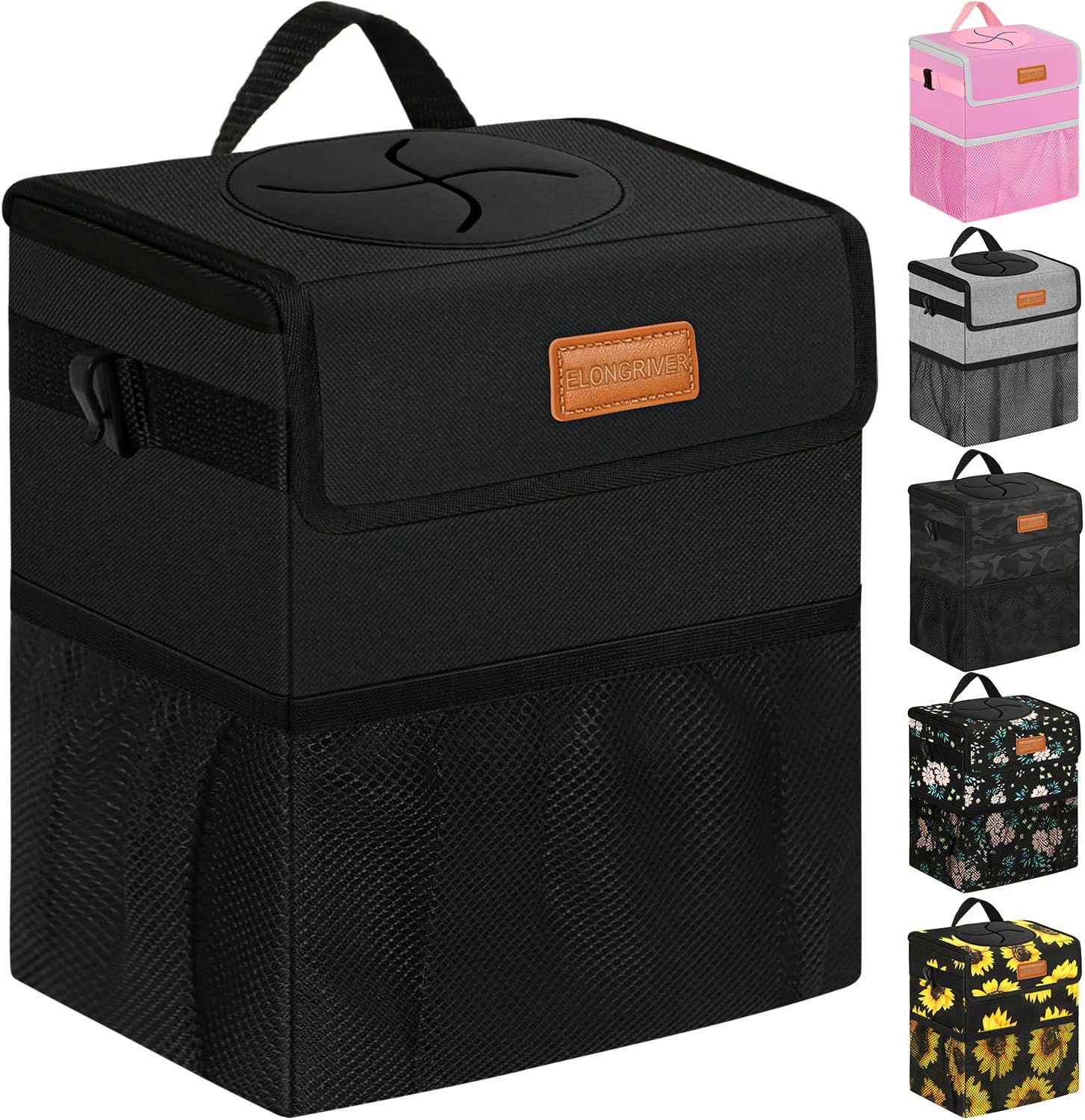 Leak Proof Car Trash Can for Back Seat - Cute Hanging Garbage Bin for SUV, Truck...
