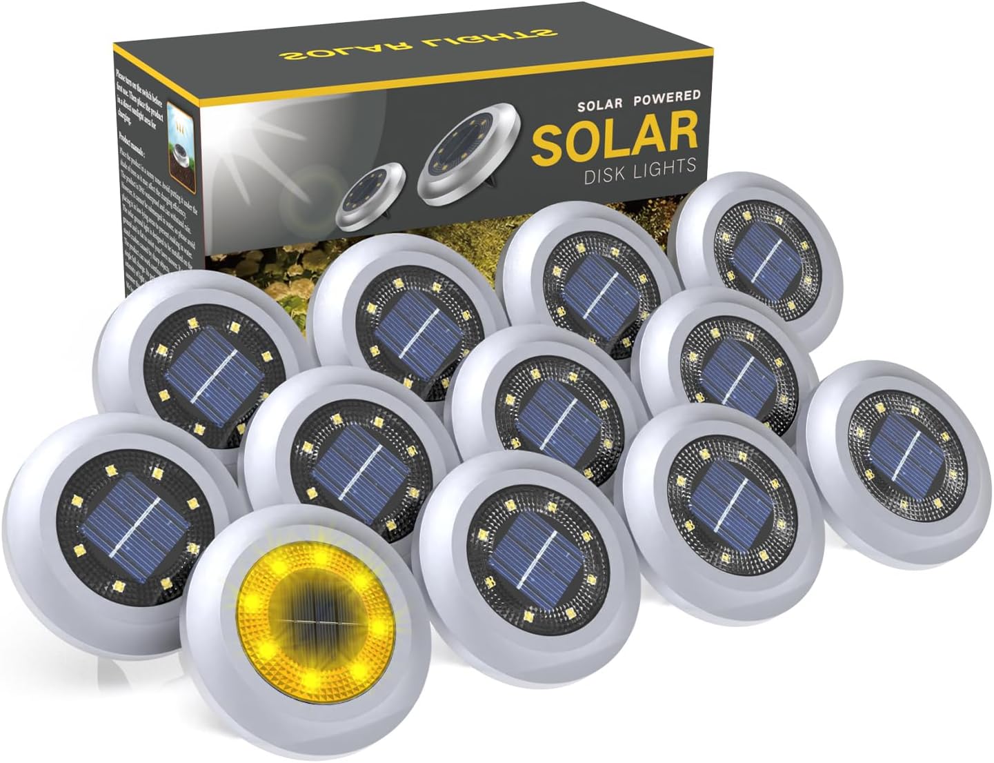 Ulixii Solar Outdoor Lights 12 Packs, Garden Solar Lights Outdoor Waterproof Sol...