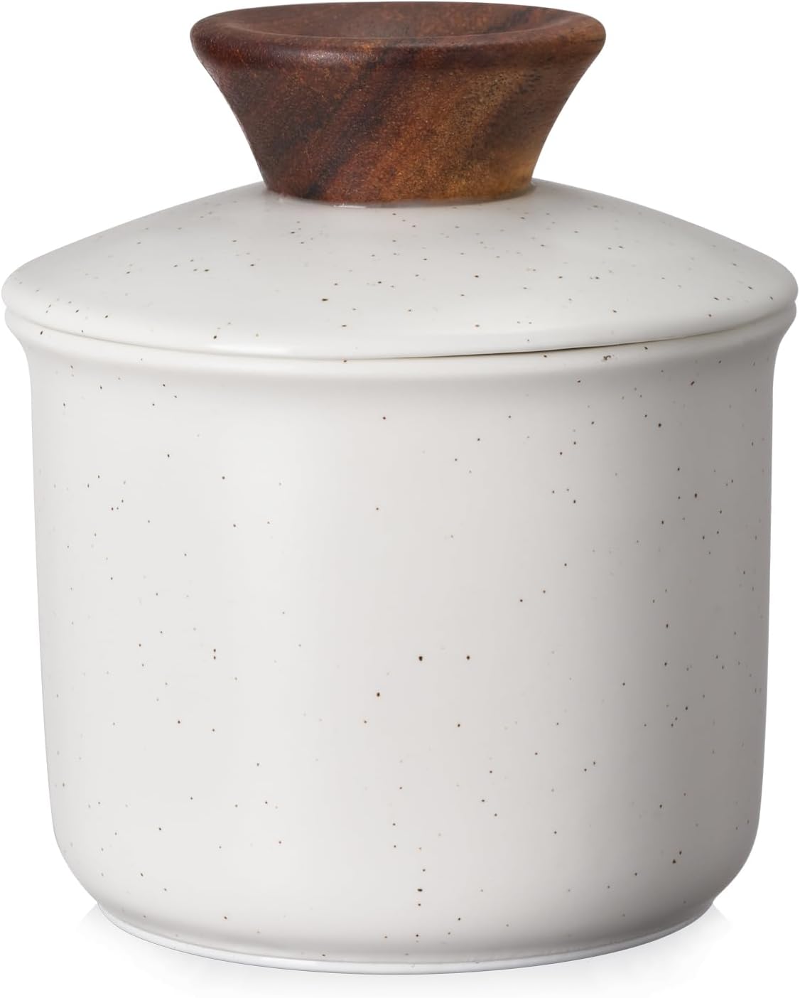 DOWAN French Butter Crock for Countertop, Ceramic Butter Dish with Waterline, Po...