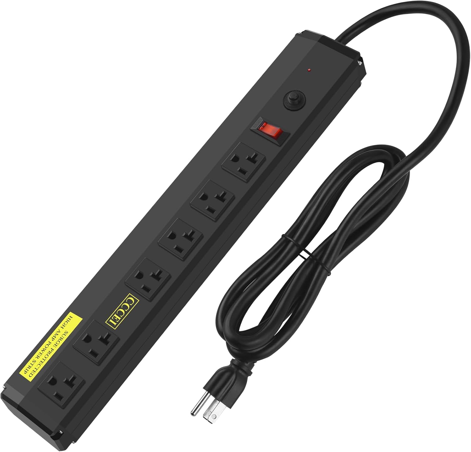 CCCEI Heavy Duty Power Strip Surge Protector 20 Amp, High Amp Industrial Shop Ga...