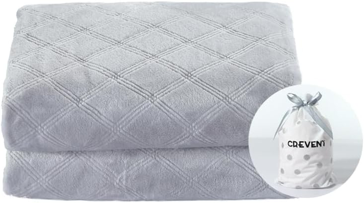 CREVENT Comfy Small Plush Flannel Fleece Throw Blanket for Infant Girls and Boys...