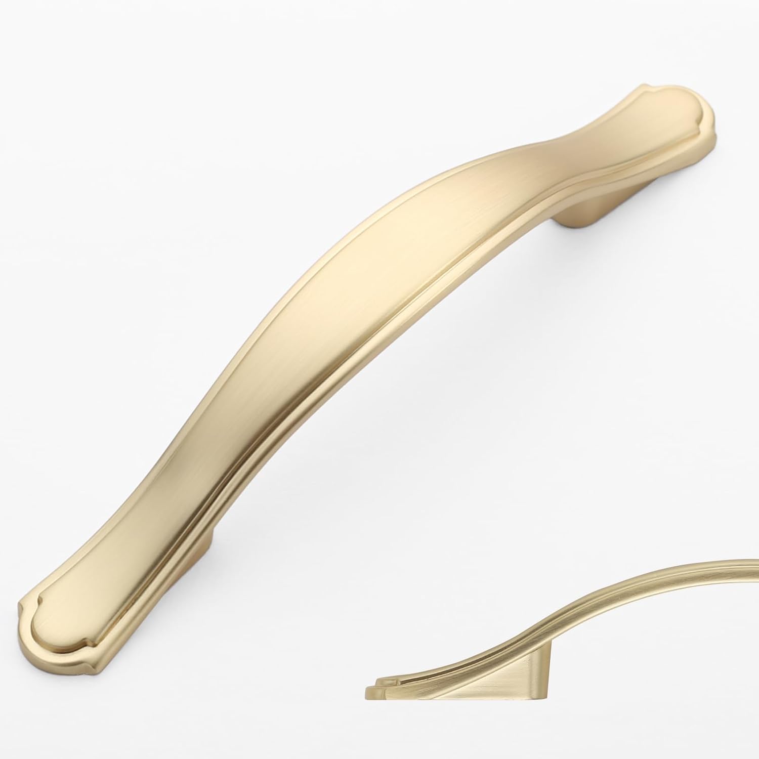 Asidrama 10 Pack 3 Inch(76mm) Brushed Gold Kitchen Cabinet Handles Cabinet Pulls...