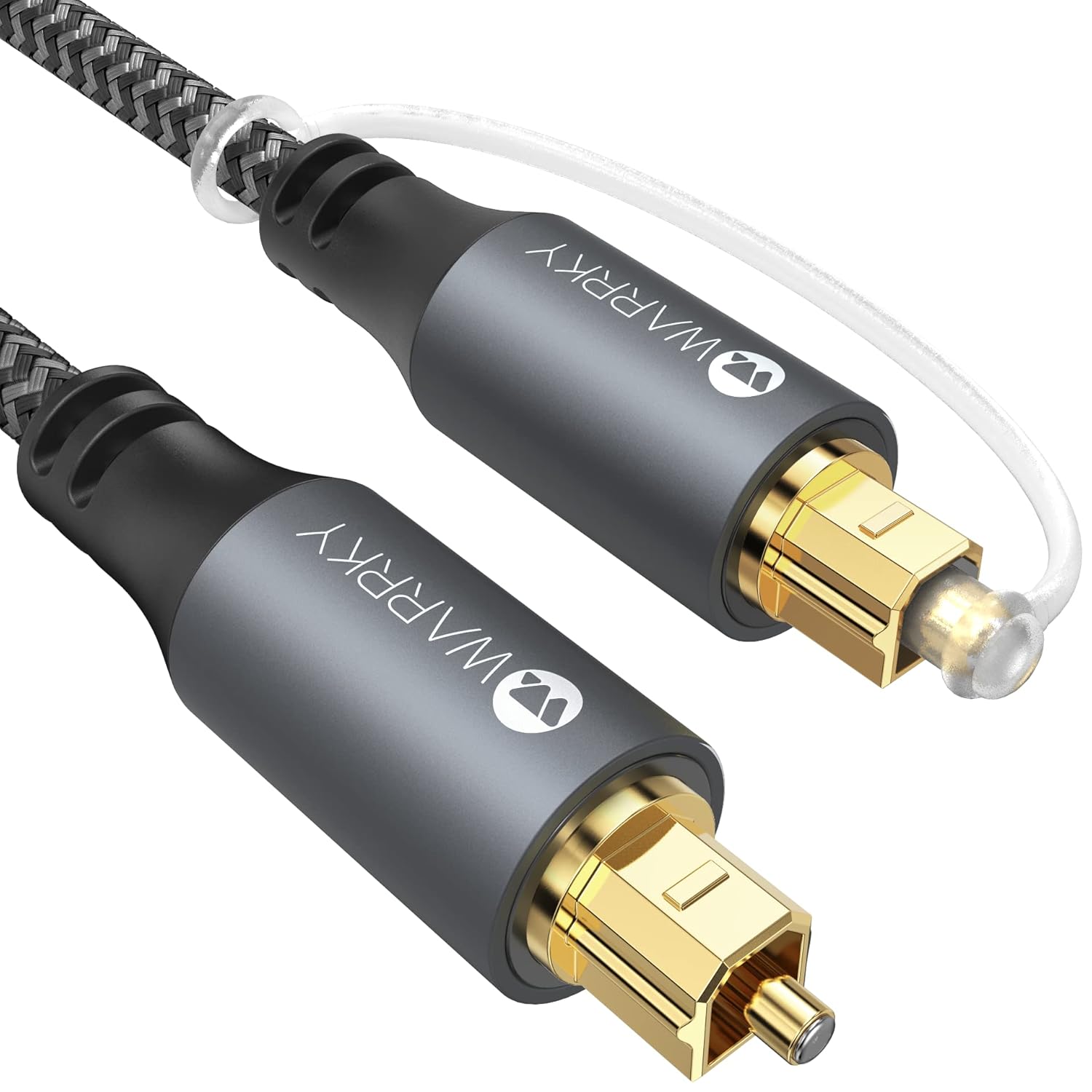 Warrky Optical Audio Cable, 6ft / 1.8m Optical Cable for Soundbar [Nylon Braided...