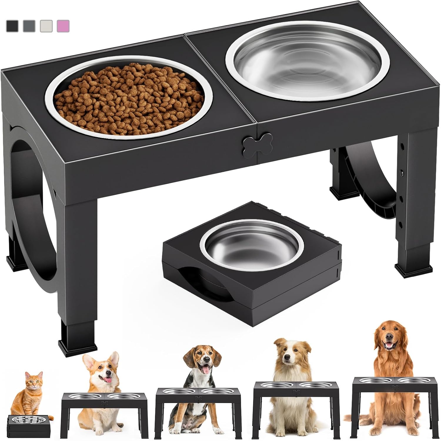 Elevated Dog Bowls Large Breed XiaZ Raised Dog Bowl Stands Large Medium Sized Do...