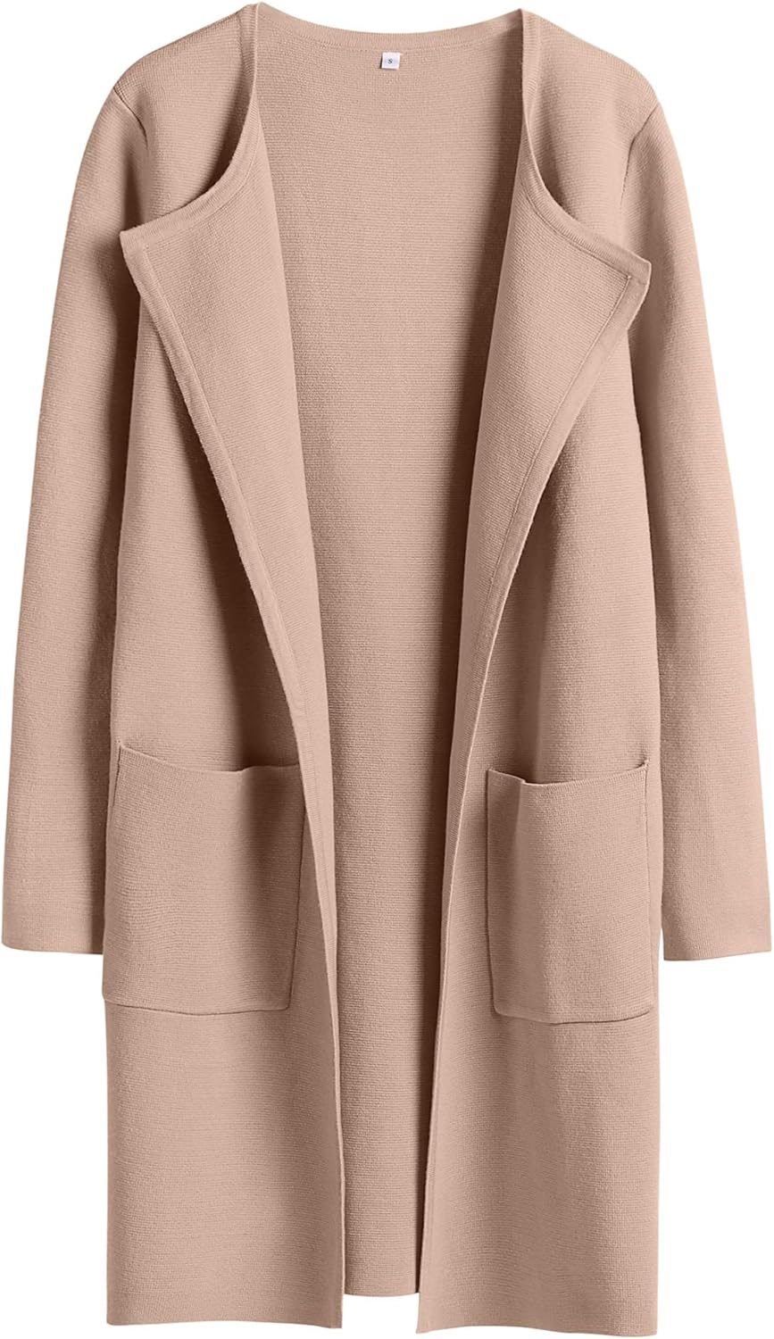 ANRABESS Women's Open Front Knit Lightweight Cardigan Casual Long Coatigan Sweat...