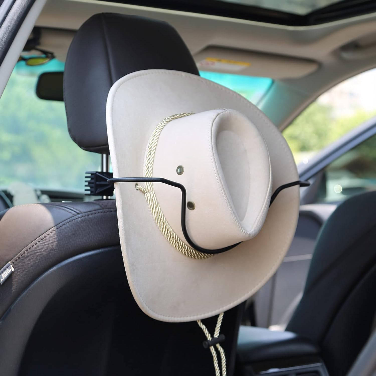 Cowboy Hat Holder Rack for Truck SUV Car (Keep Hat Shape) Car Clothes Hanger Bar...