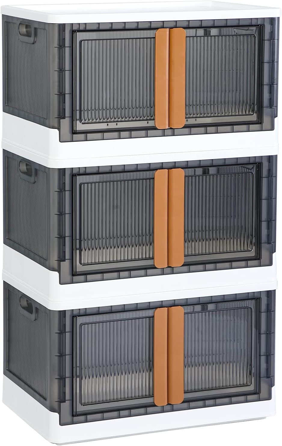 HAIXIN Storage Bins with Lids - Collapsible Storage Bins, Wardrobe Closet Organi...