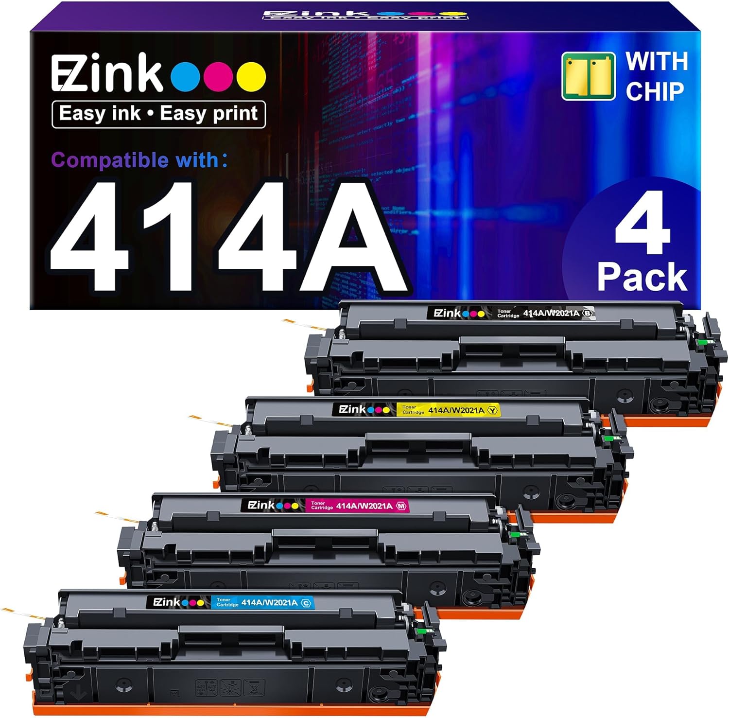 E-Z Ink Compatible Toner Cartridges Replacement for HP 414A HP 414X 414A Toner (...