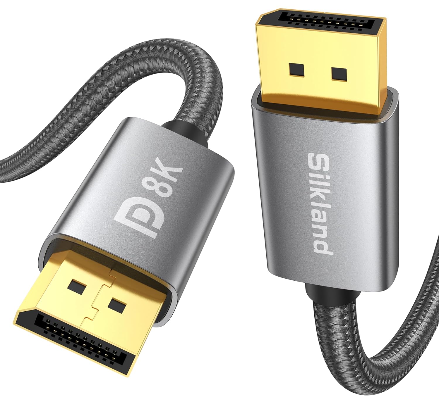 Silkland VESA Certified Displayport Cable 1.4 1M Support 8K@60Hz, 4K@144Hz, 2K@2...