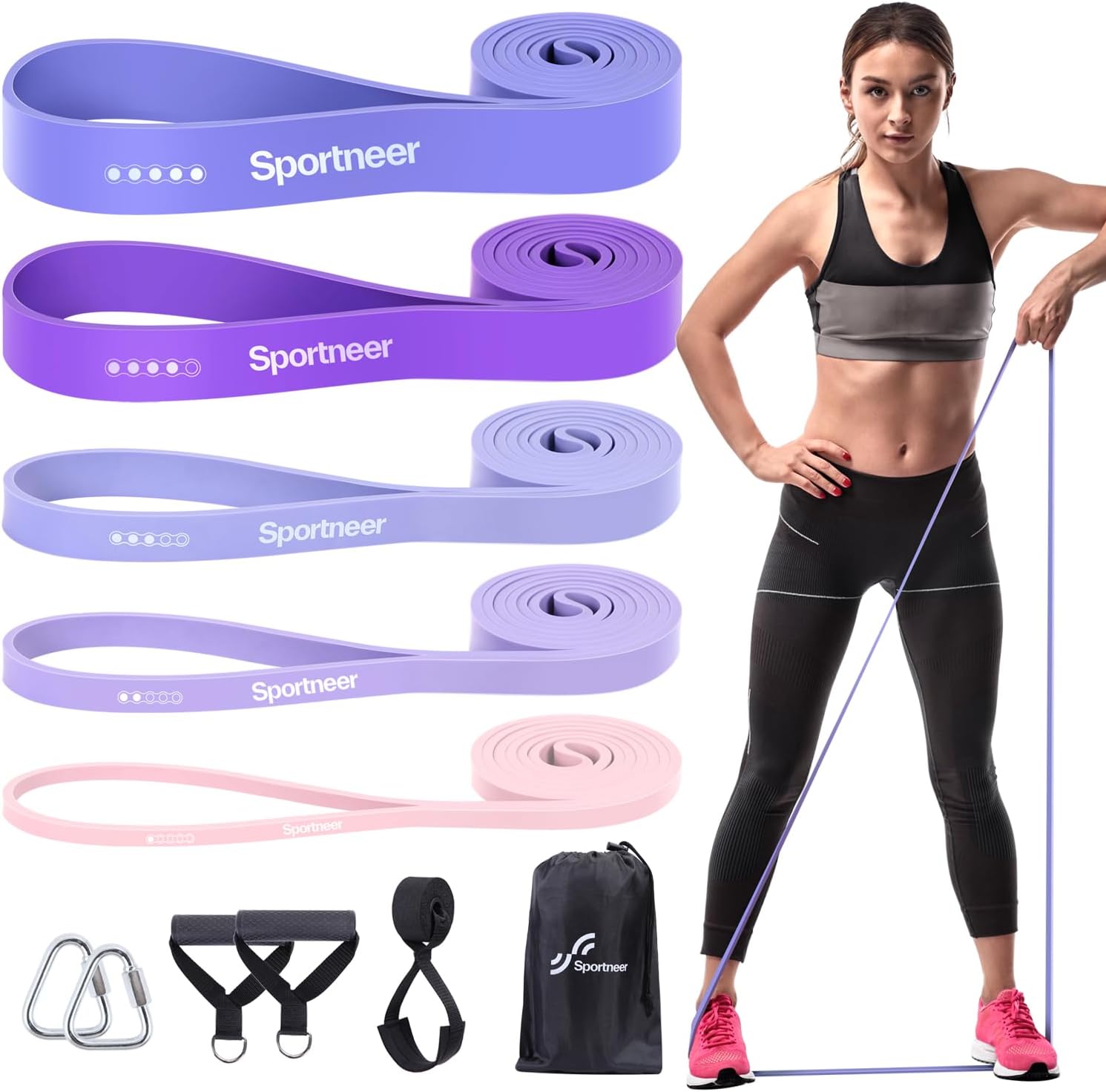 Resistance Bands for Working Out: Pull Up Bands 5-130lb 5 Levels Exercise Bands...
