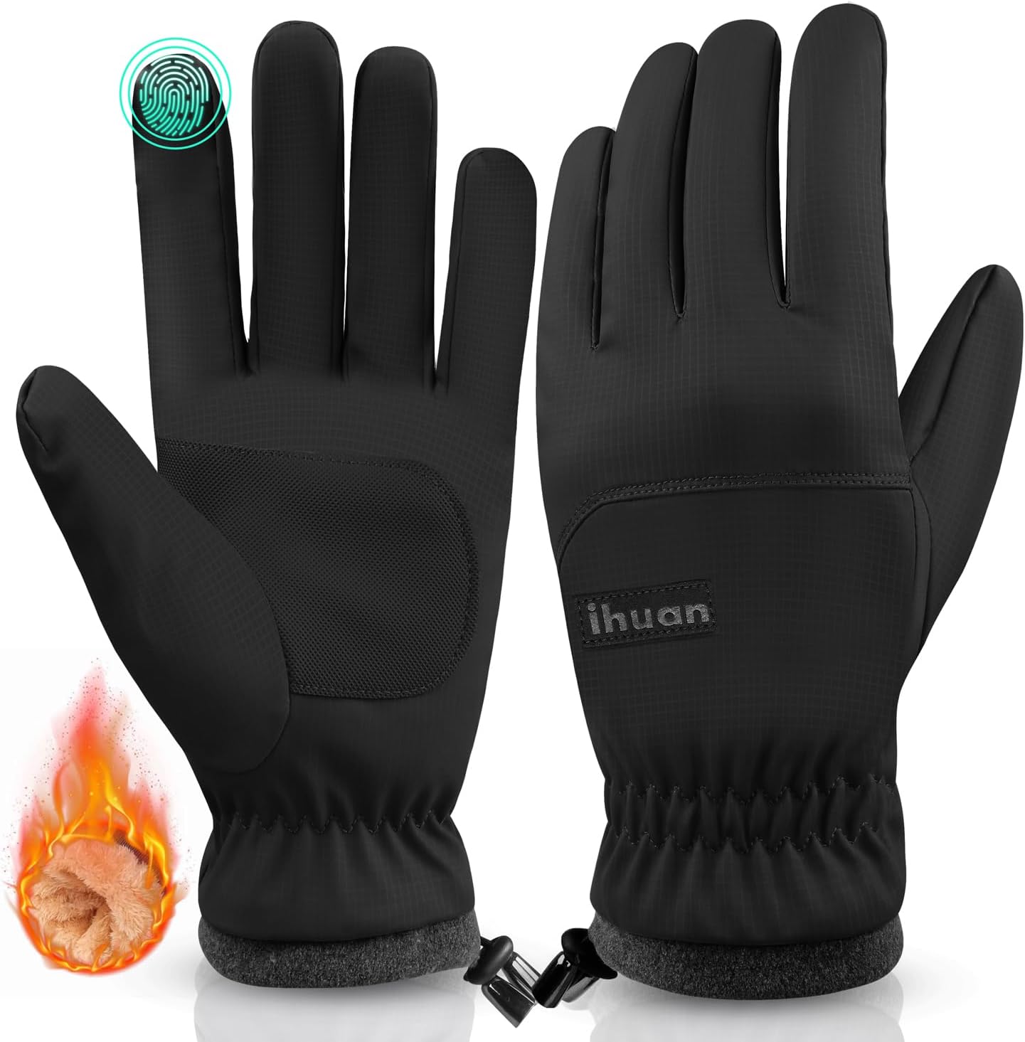 ihuan Winter Waterproof Ski Gloves Men Women, Snow Warm Cycling Cold Weather, Dr...