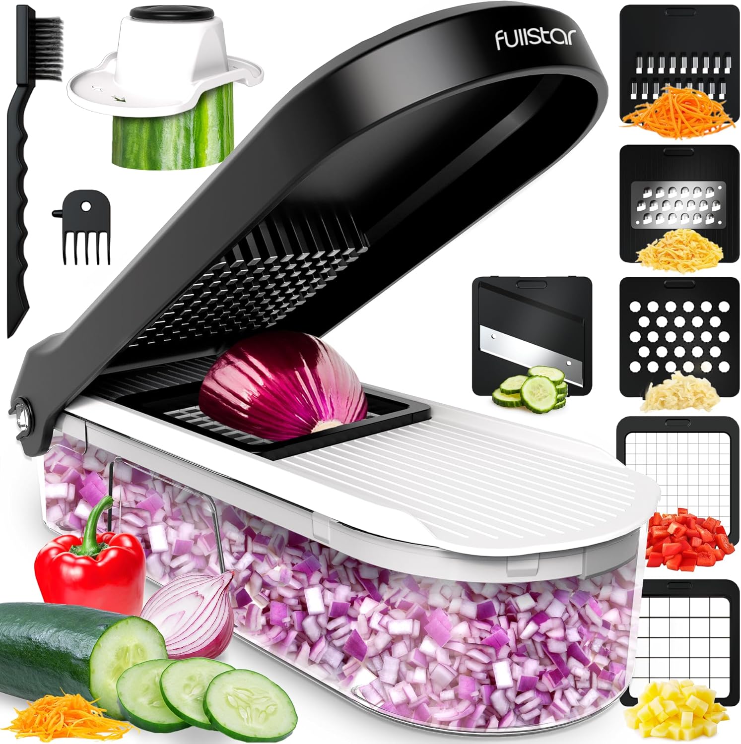 Fullstar Vegetable Chopper, Cheese Slicer, Food Chopper, Veggie Chopper, Onion C...
