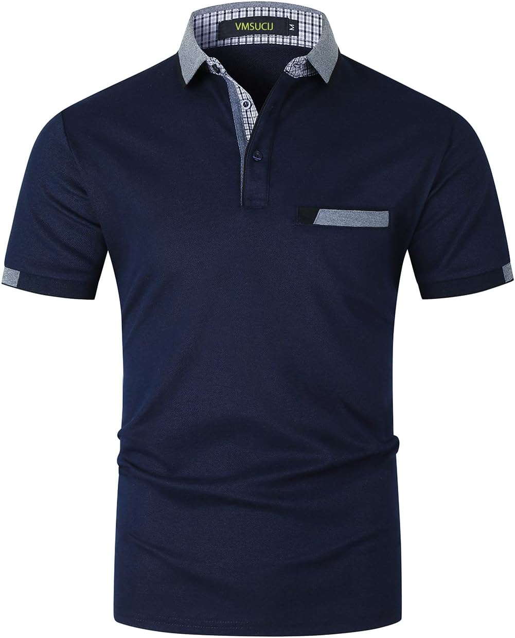 VMSUCIJ Men's Polo Shirts Short Sleeve Cotton Regular-Fit Collared Golf T-Shirts...