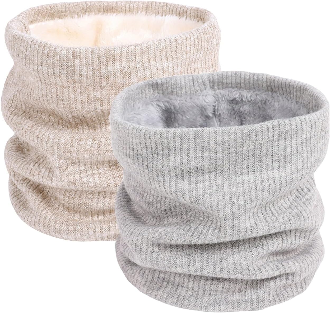 I Kua Fly Thermal Snoods for Men Women Fleece Neck Warmer Unisex Thick Knitted C...