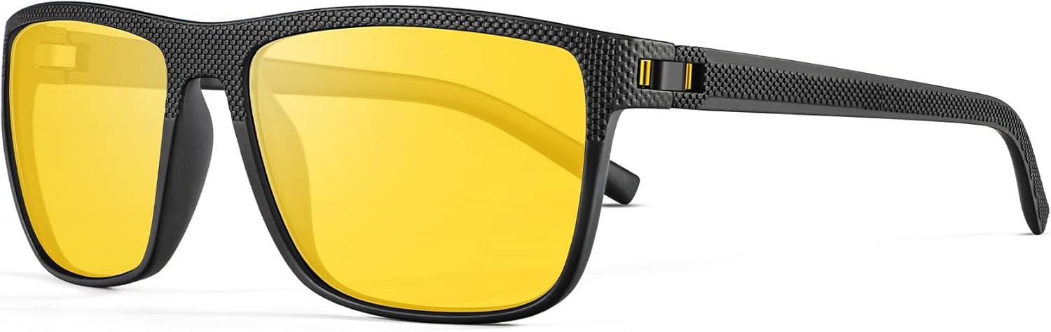 HENGOSEN Sunglasses Mens Polarised, Classic Vintage Sun Glasses, Lightweight Fra...