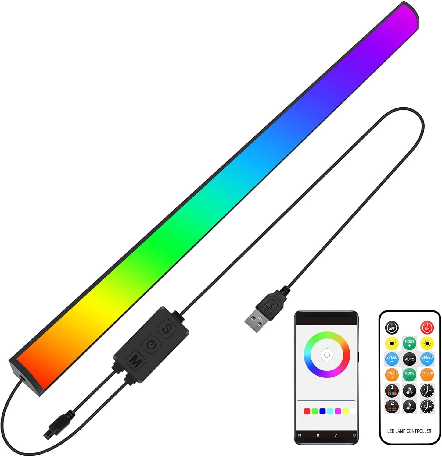 Melofo RGB Under Monitor Light Bar Gaming RGB LED Lightbars with Smart APP Bluet...