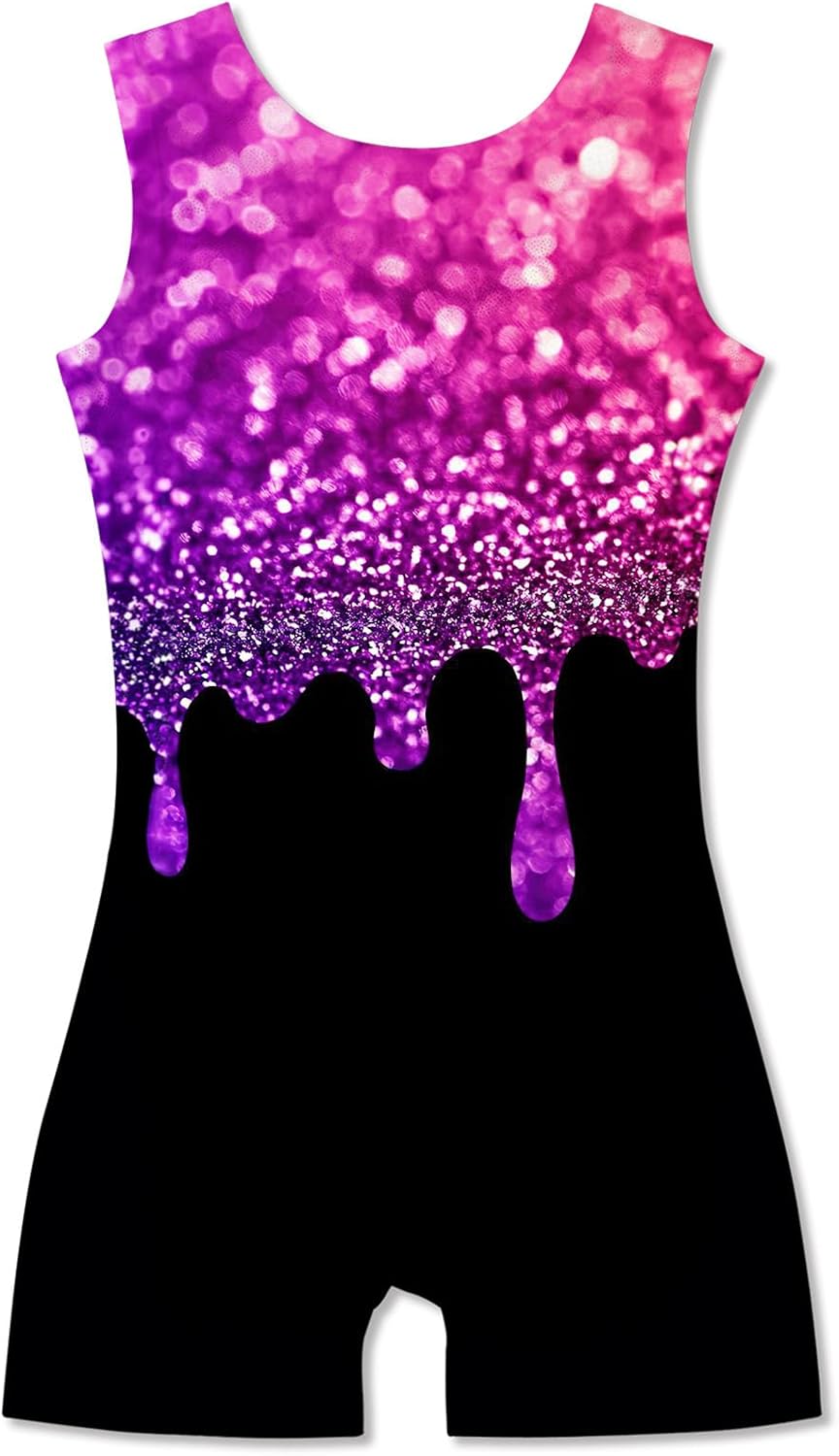 TUONROAD Girls Gymnastics Leotards Toddler Unitard Biketard Clothes Cute Kid Tum...