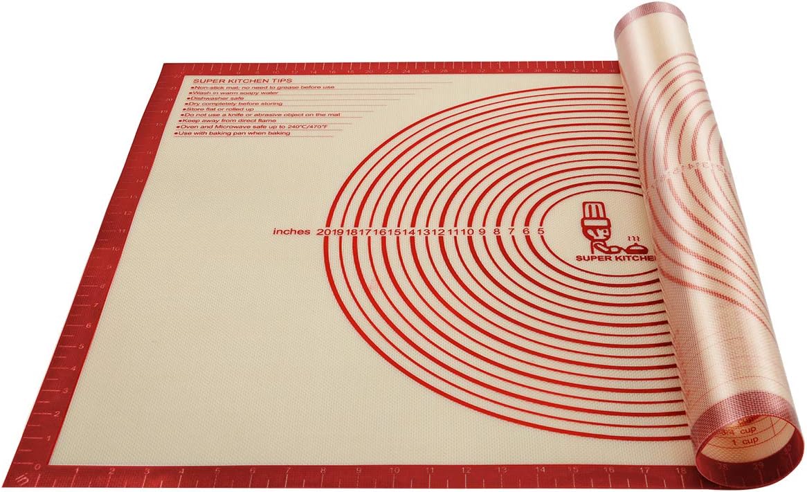 Super Large Non-Slip Silicone Pastry Mat with Measurements 91.4 × 61 cm for Baki...
