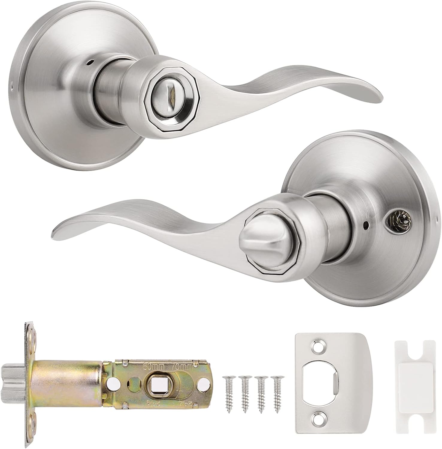 Probrico Internal Door Handle with Lock, Privacy B...