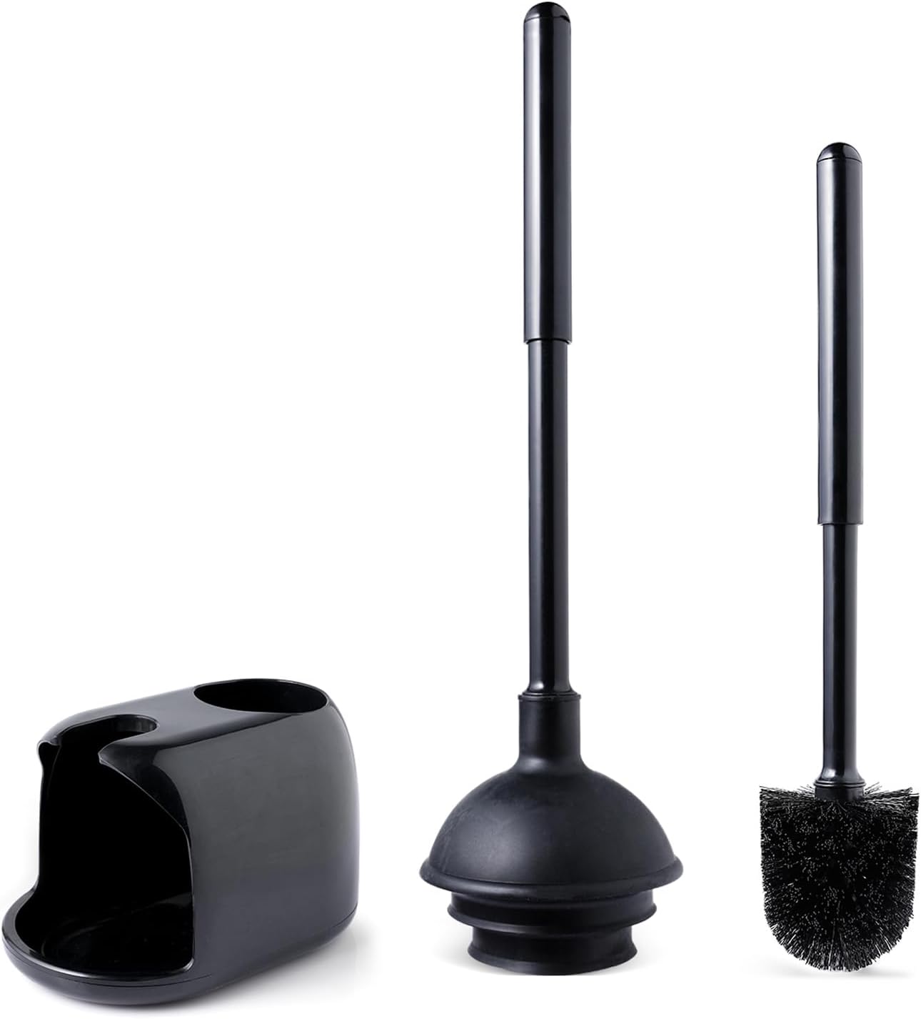 Eyliden Toilet Plunger & Brush Set, Upgrade 3-Step Suction Cup - Ultra-Tight Sea...