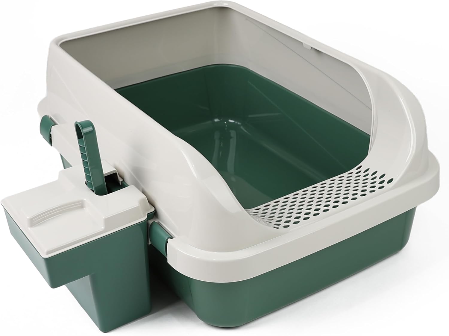 DIVCHI Cat Litter Tray Box, Litter Box, Plastic Cat Open Top Litter Tray with Sc...