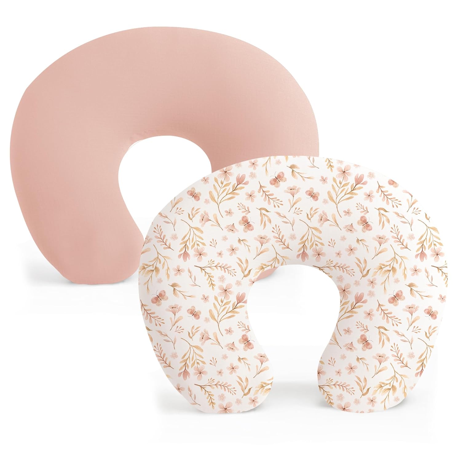 Konssy 2 Pack Nursing Pillow Covers, Stretchy and Soft Nursing Cover for Breastf...