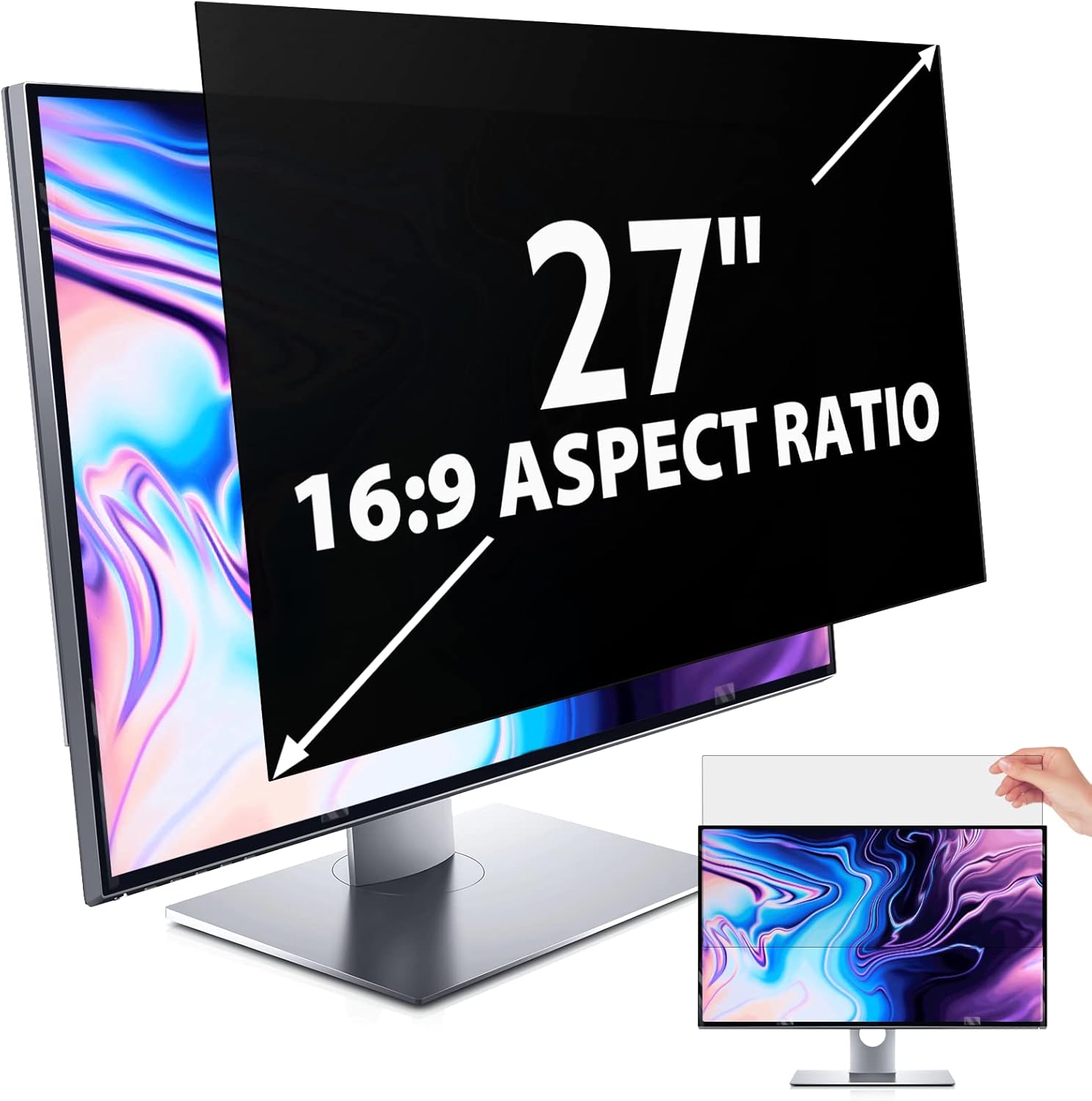 IPROKKO 27 Inch Computer Privacy Screen Filter for Computer Monitor 16:9 Aspect...
