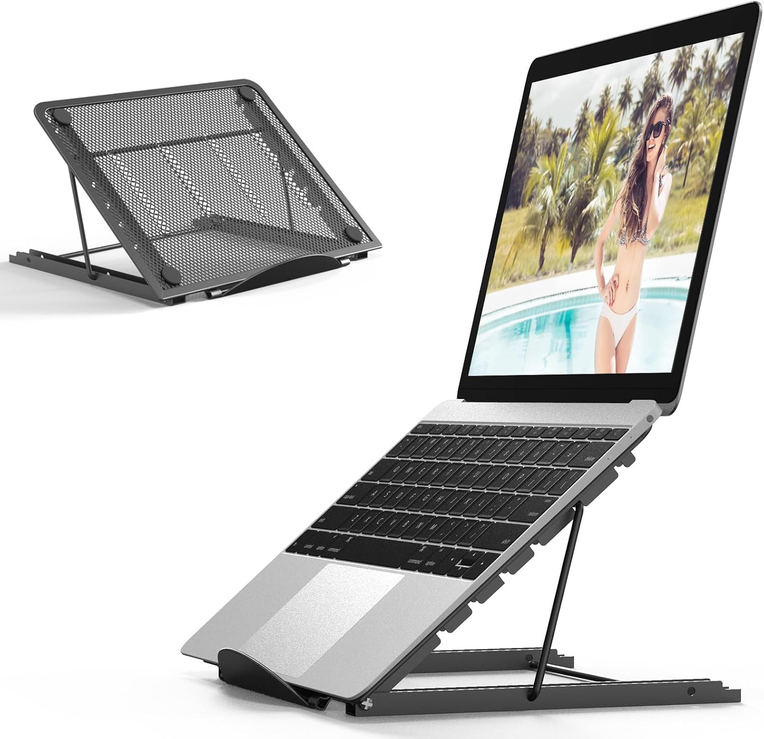 Jumkeet Laptop Stand,Foldable Portable Ventilated Desktop Laptop Holder,Universa...