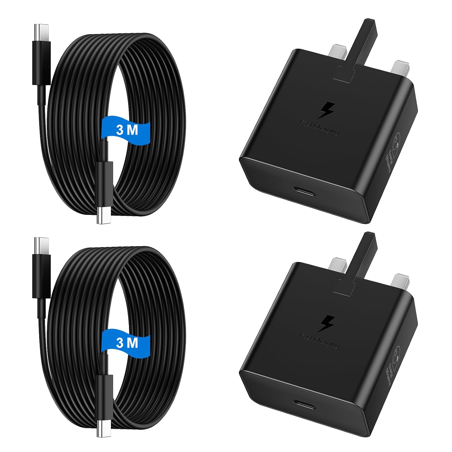 Samsung Fast Charger USB C Plug and Cable 25W 2-Pack Super Fast Phone Charging A...