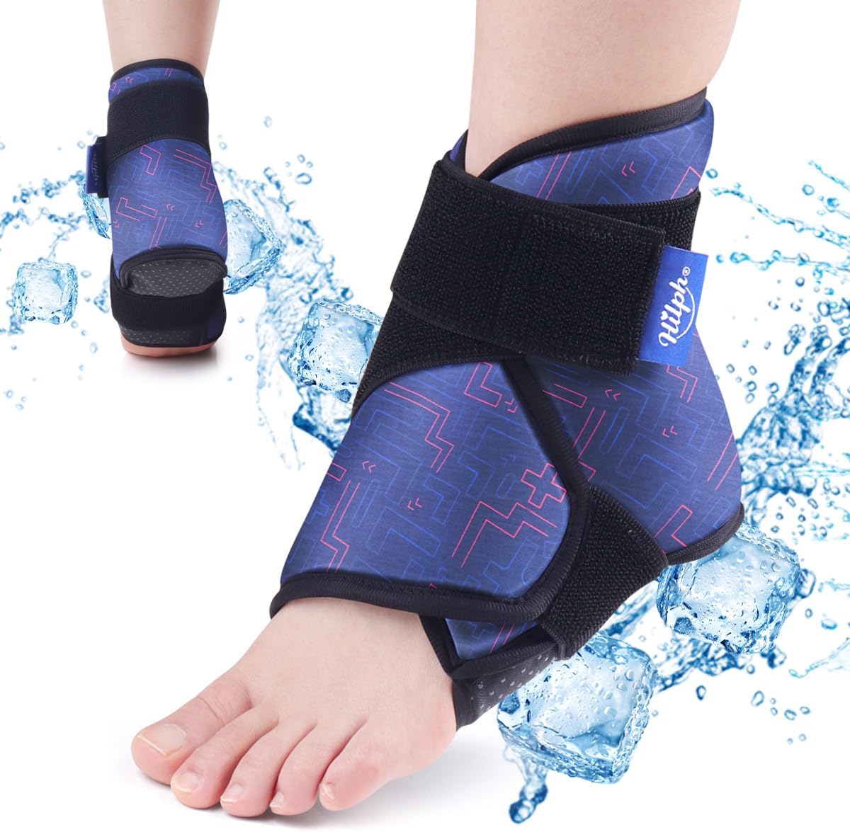 Hilph Ankle Heel Ice Pack Wrap for Swelling & Achilles Tendonitis, Reusable Foot...