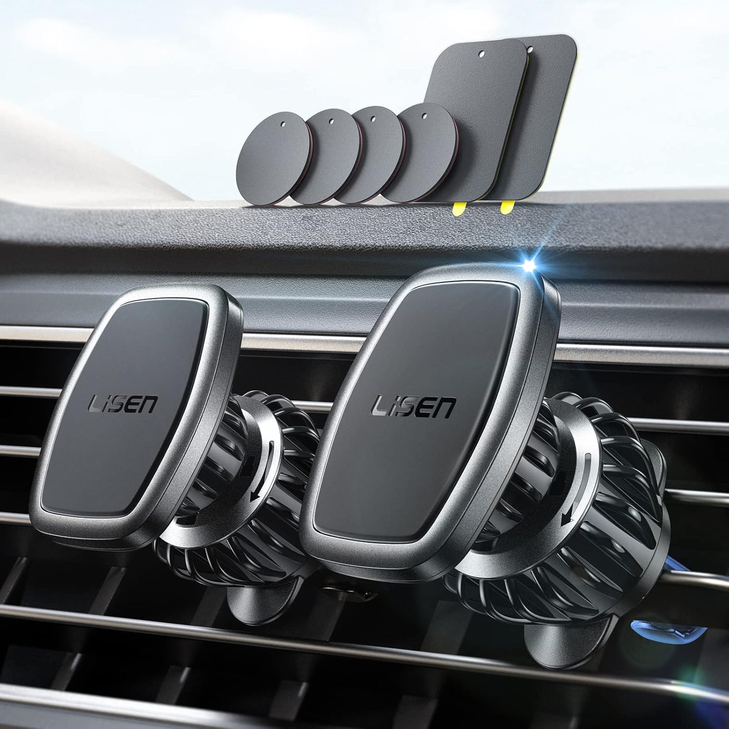 LISEN 2 Pack Magnet for Phone Car Mount Magnetic P...