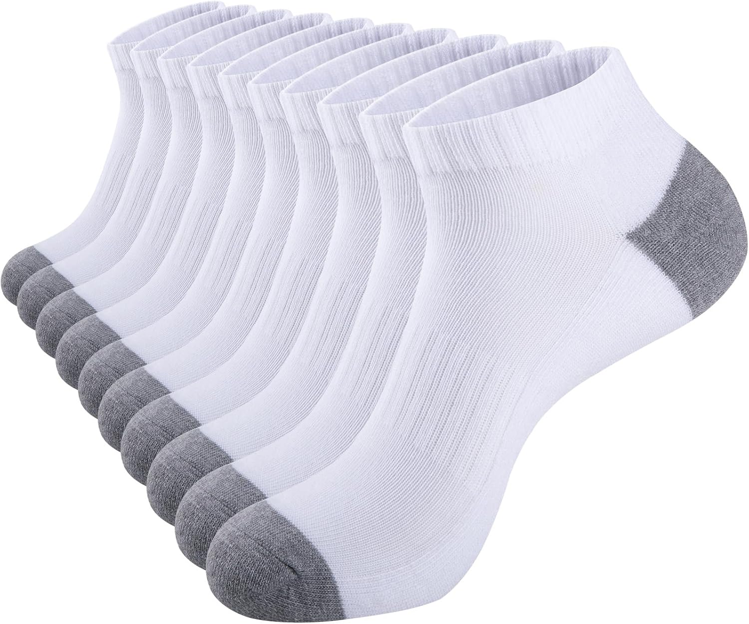 eallco 10 Pairs Mens Ankle Socks Low Cut Socks for Men Athletic Socks Breathable...