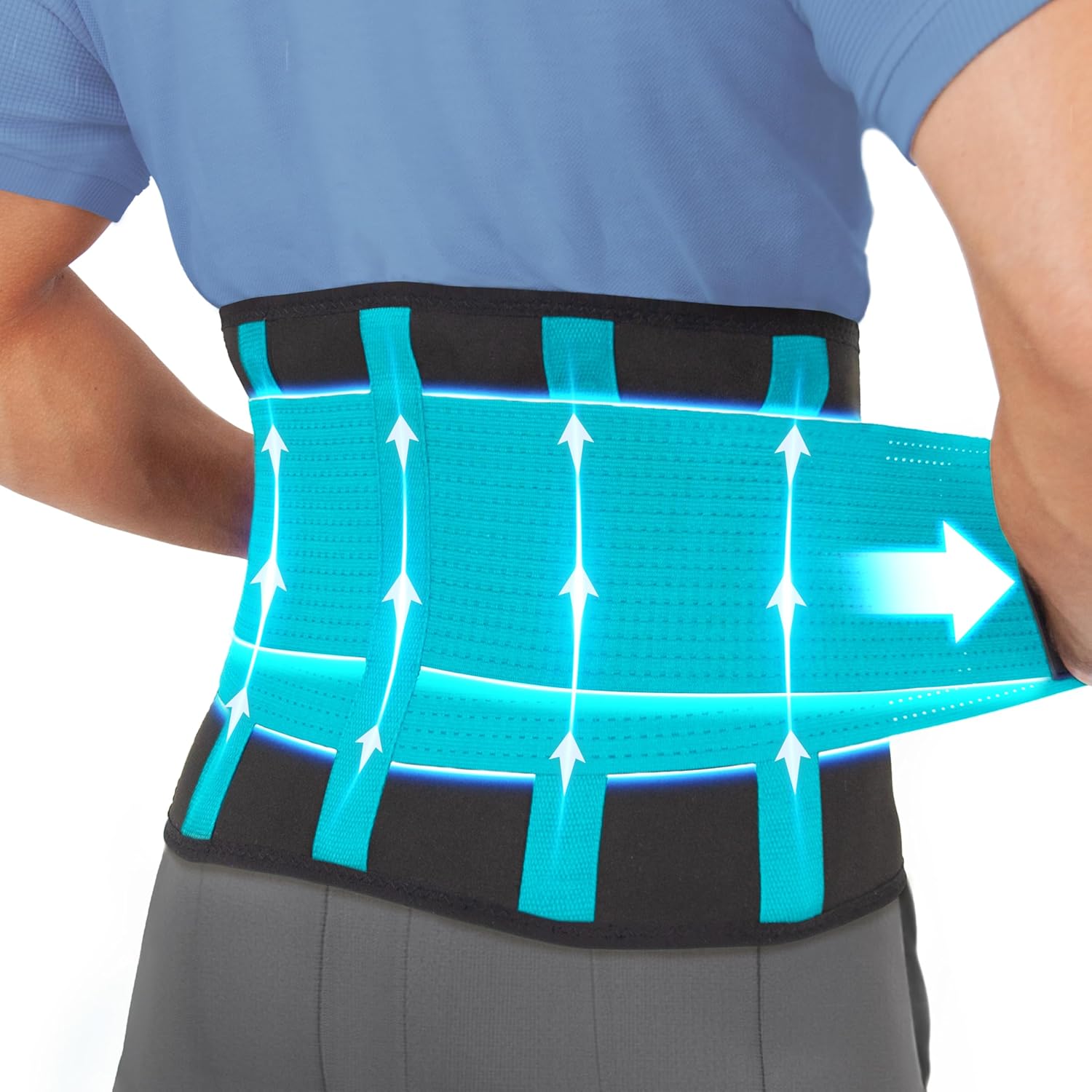 Clever Yellow Premium Back Support Belt, Back Brace, Lumbar Support Belt, Lower...