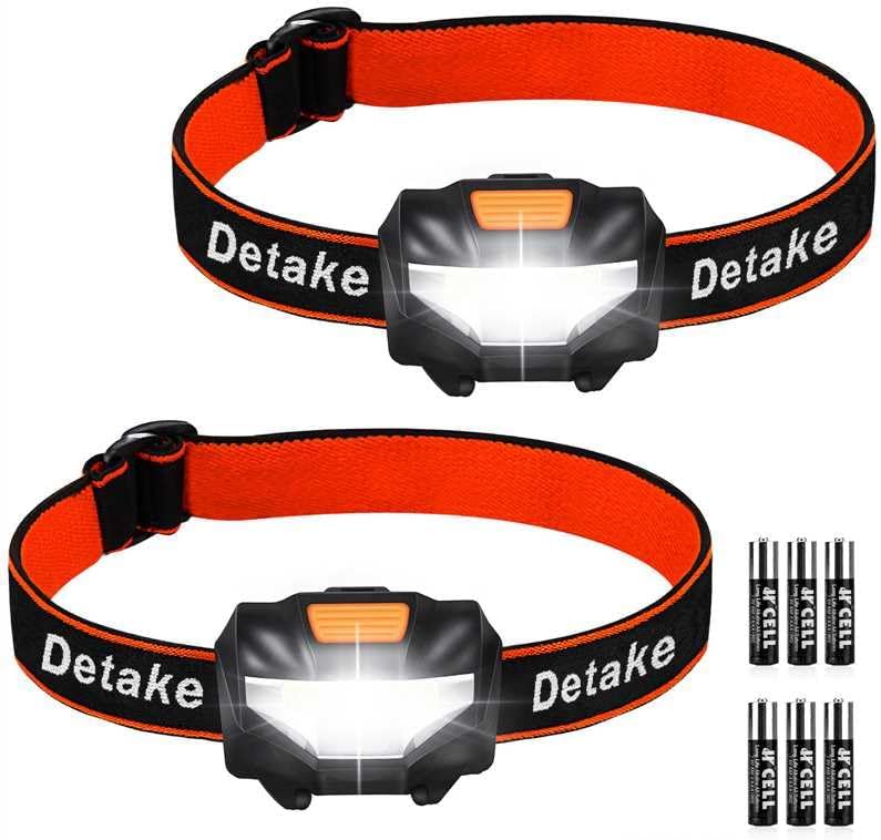 Detake Kids Head Torch, 2 Pack Super Bright Lightw...