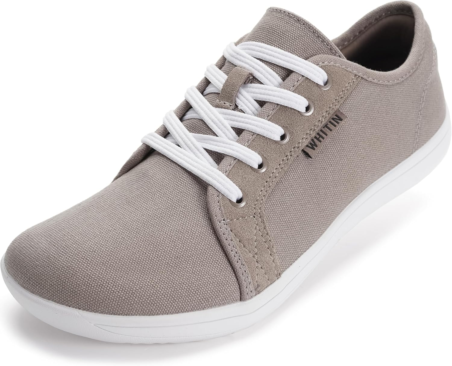 WHITIN Women's Canvas/Leather Barefoot Shoes | Wide Width Minimalist Sneakers |...