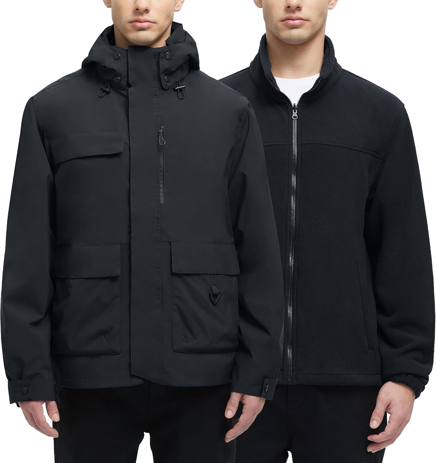 YGREYG Men's 3 in 1 Waterproof Winter Jackets Ski Warm Snow Rain Coat Puffer Lin...