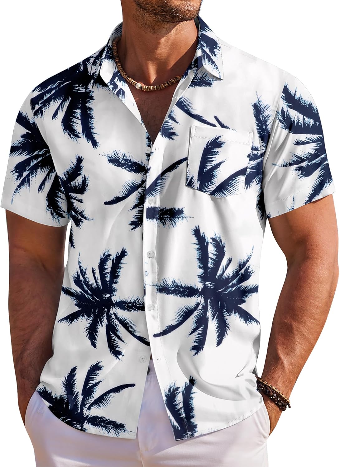 COOFANDY Men's Hawaiian Shirts Short Sleeve Shirts Summer Shirts for Men Tropica...